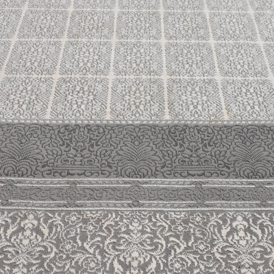 Grey Plain Turkish Rug 5X8 Ft