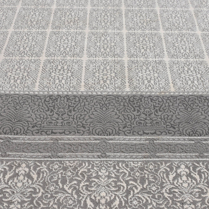 Grey Plain Turkish Rug 5X8 Ft