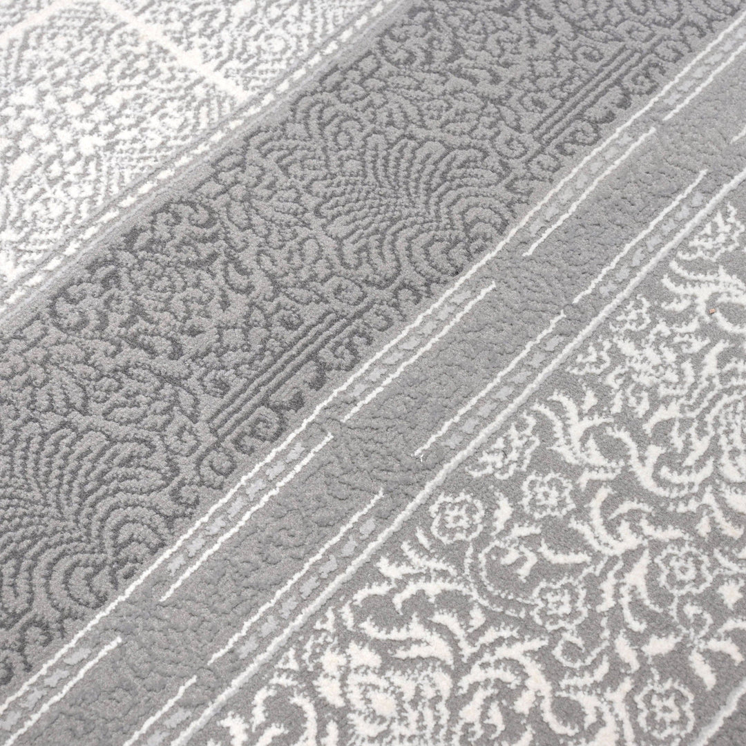 Grey Plain Turkish Rug 5X8 Ft