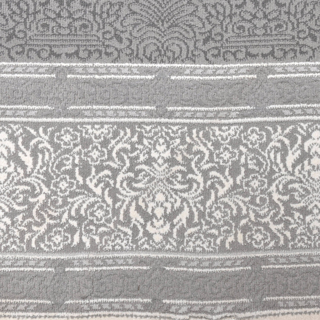 Grey Plain Turkish Rug 5X8 Ft