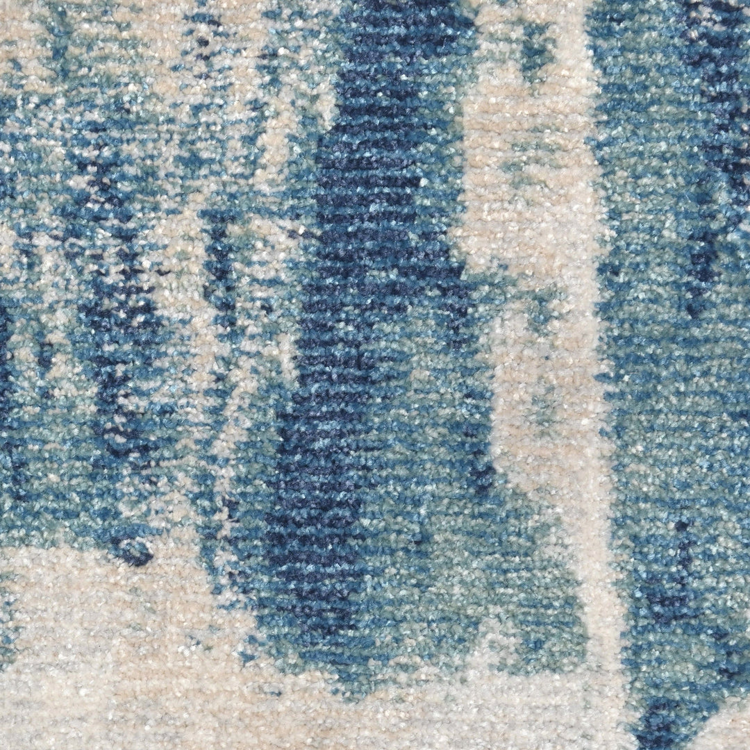 Blue Splash Turkish Rug 2.5x5 Ft