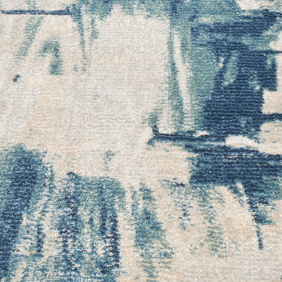 Blue Splash Turkish Rug 2.5x5 Ft