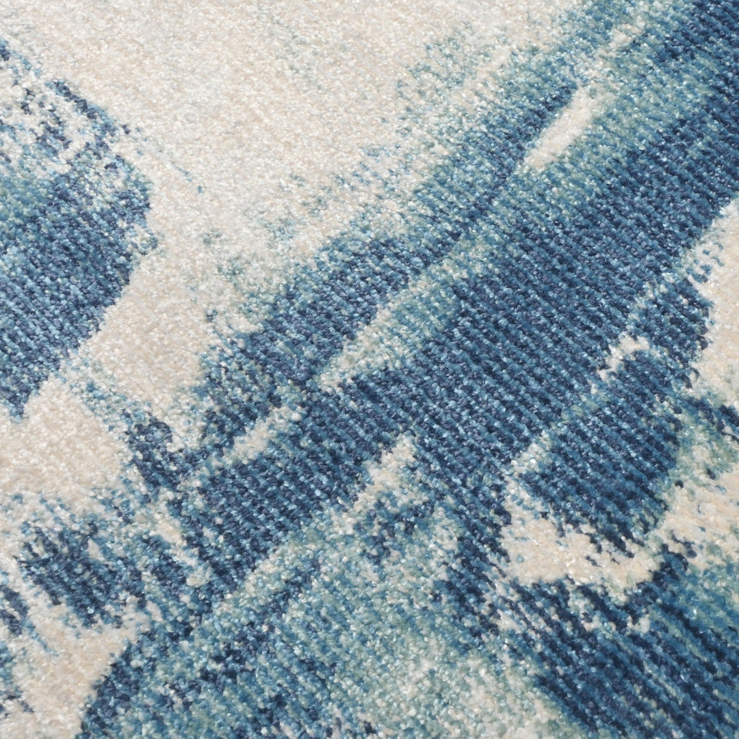 Blue Splash Turkish Rug 2.5x5 Ft