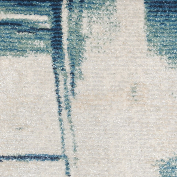 Blue Splash Turkish Rug 2.5x5 Ft