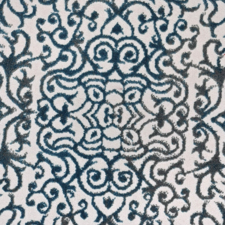 Grey Floral Turkish Rug 5X8 Ft