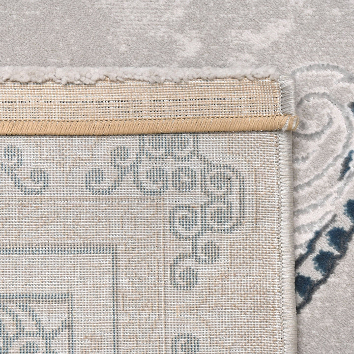 Grey Floral Turkish Rug 5X8 Ft