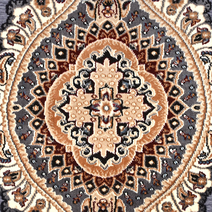 Grey Turkish Embossed Rug 5x8 FT