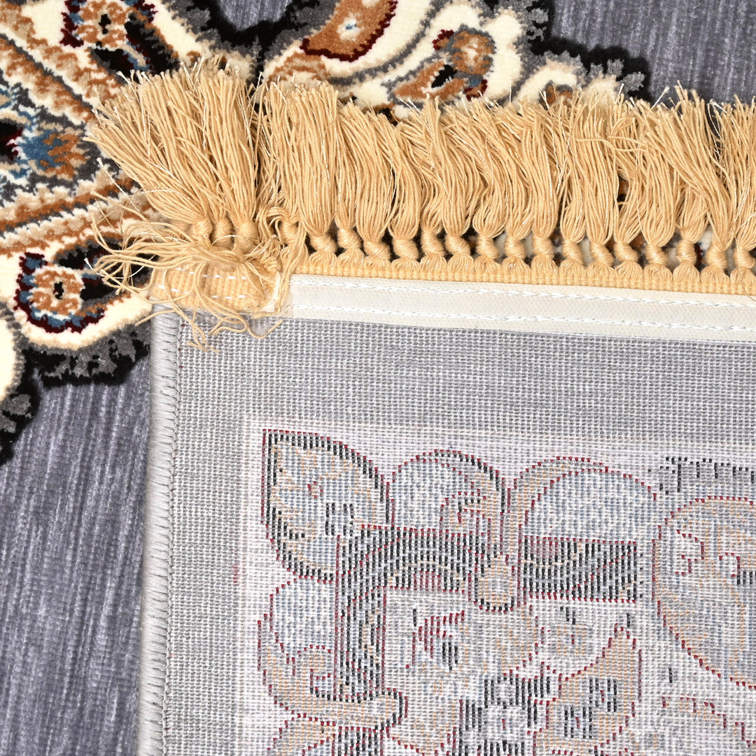 Grey Turkish Embossed Rug 5x8 FT