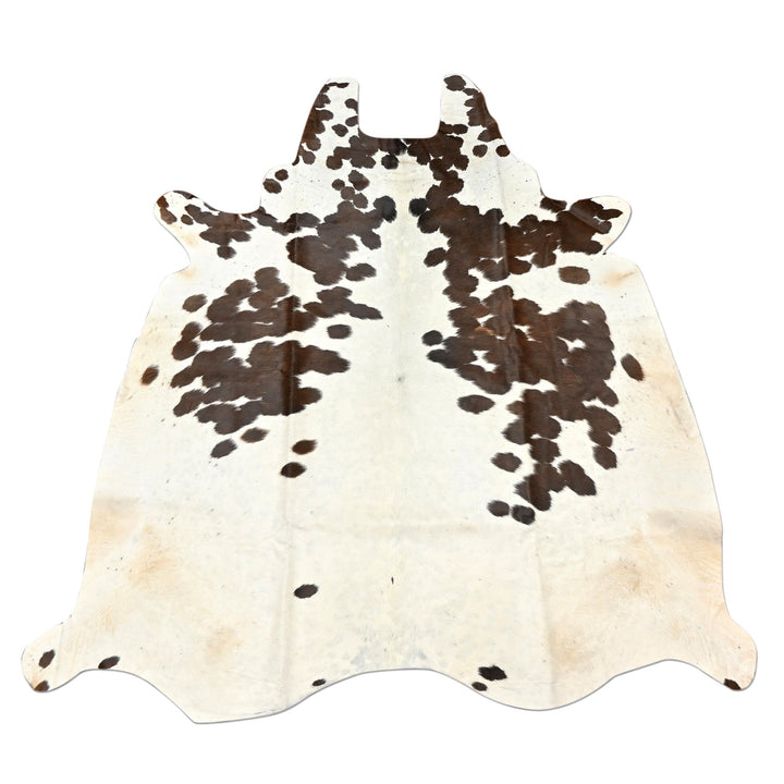White&Brown Cow Hide 5.5X5.5 FT