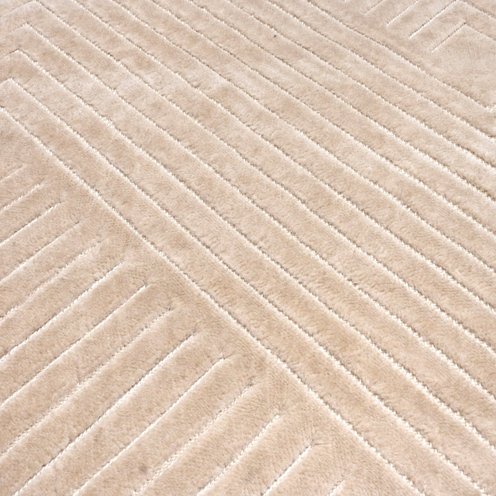 Beige Strips Turkish Rug 4X6 Ft