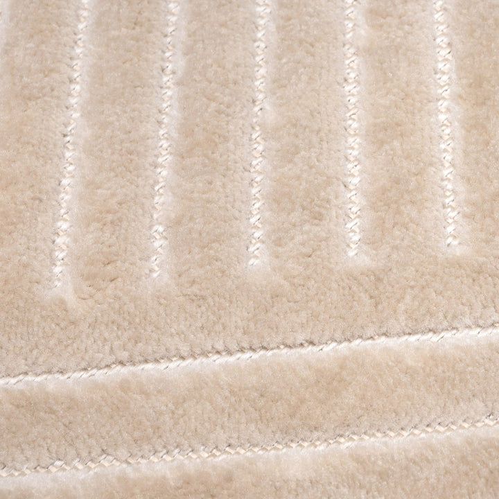 Beige Strips Turkish Rug 4X6 Ft