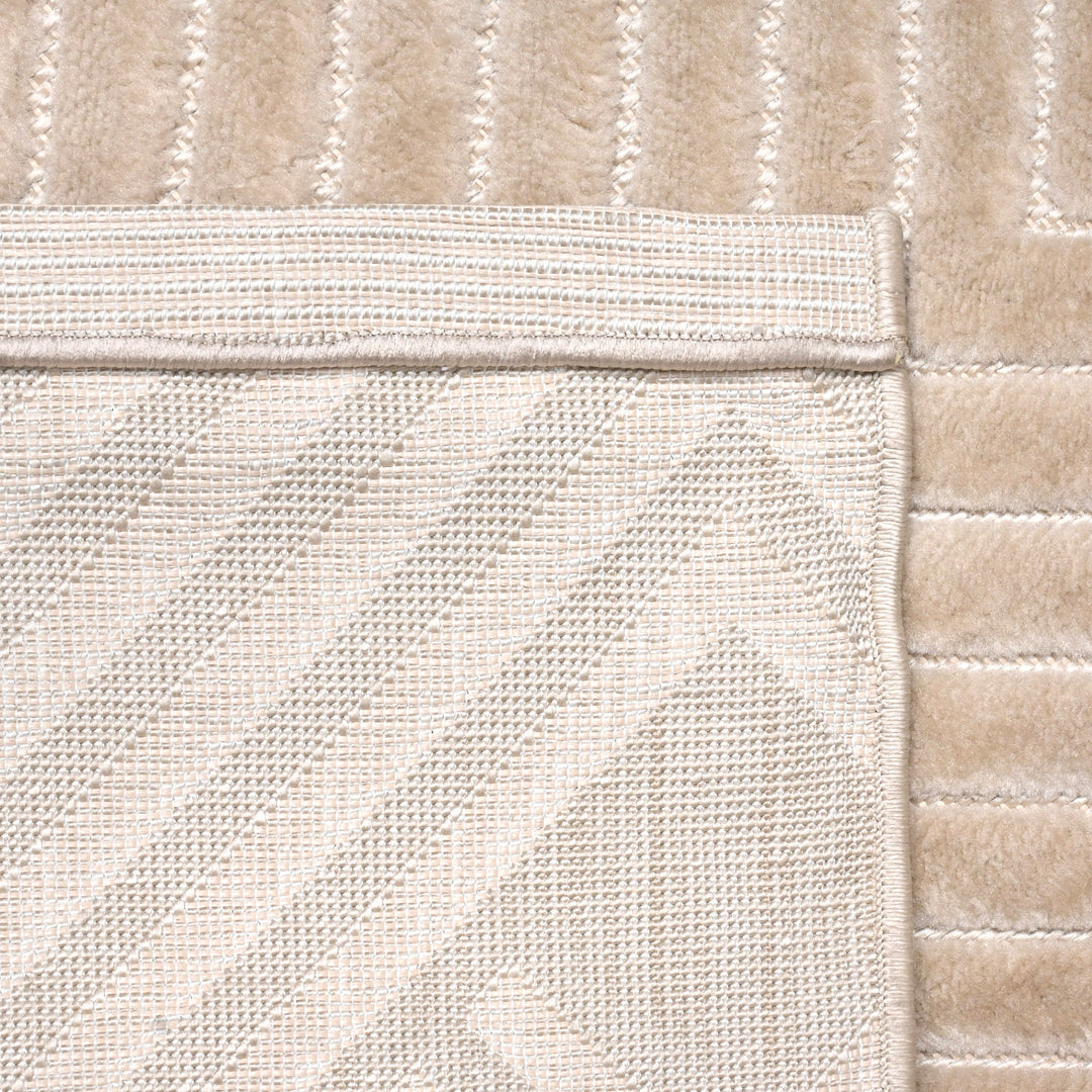 Beige Strips Turkish Rug 4X6 Ft