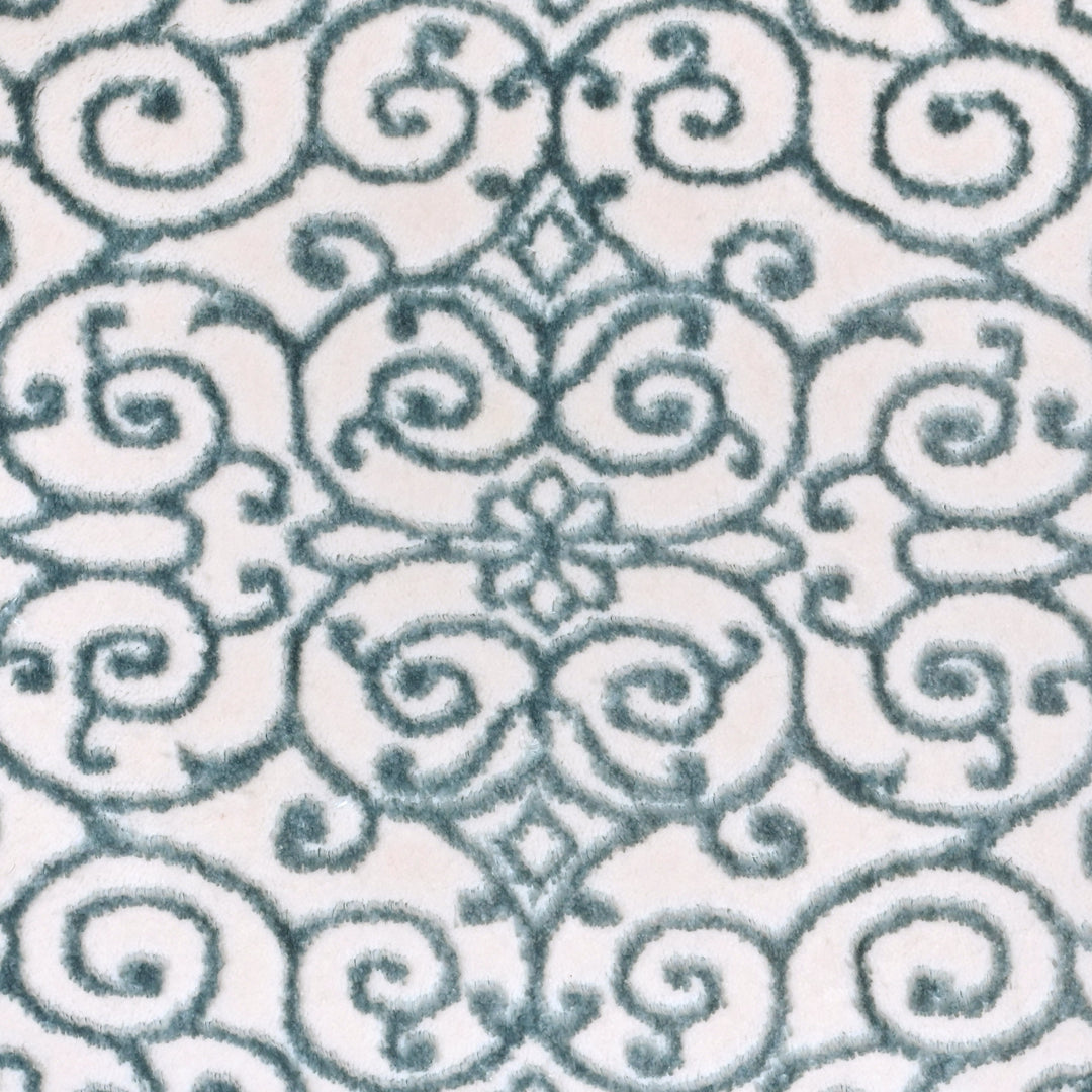 Off White Floral Turkish Rug 4X6 Ft