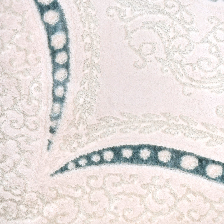 Off White Floral Turkish Rug 4X6 Ft