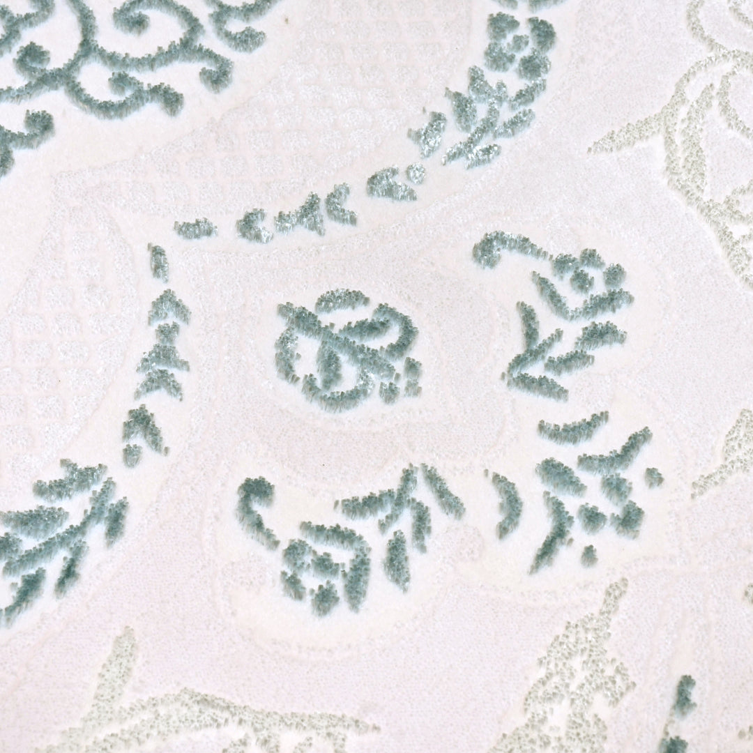 Off White Floral Turkish Rug 4X6 Ft