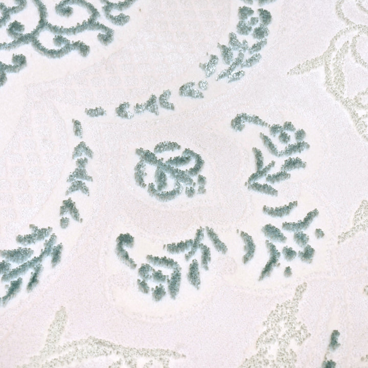 Off White Floral Turkish Rug 4X6 Ft