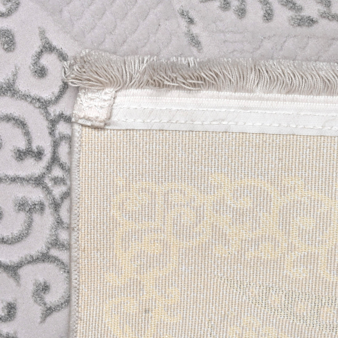 Grey Floral Turkish Rug 4X6 Ft