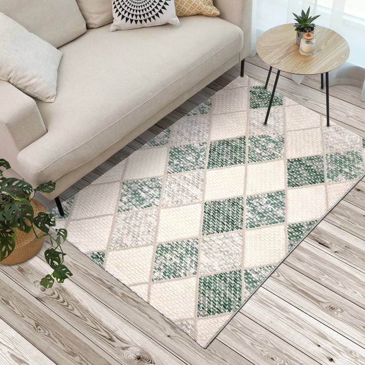 Off White Strips Turkish Rug 4X6 Ft