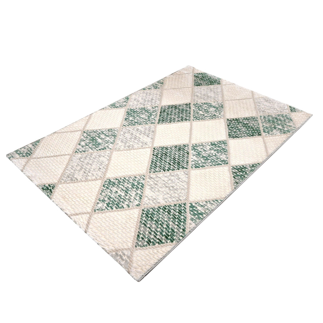 Off White Strips Turkish Rug 4X6 Ft