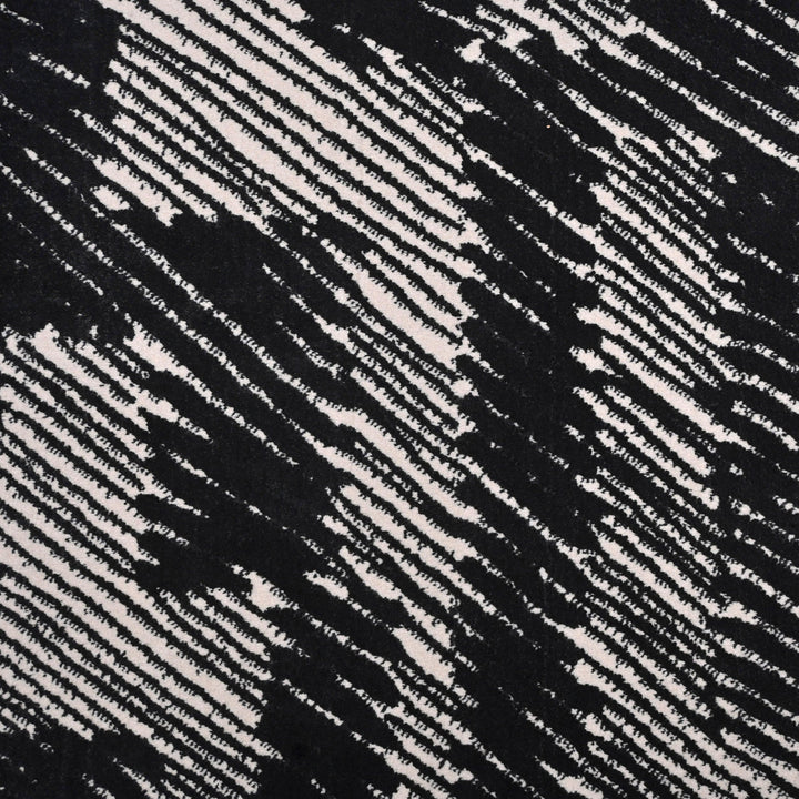 Black & Grey Geometric Turkish Rug 5X8 Ft