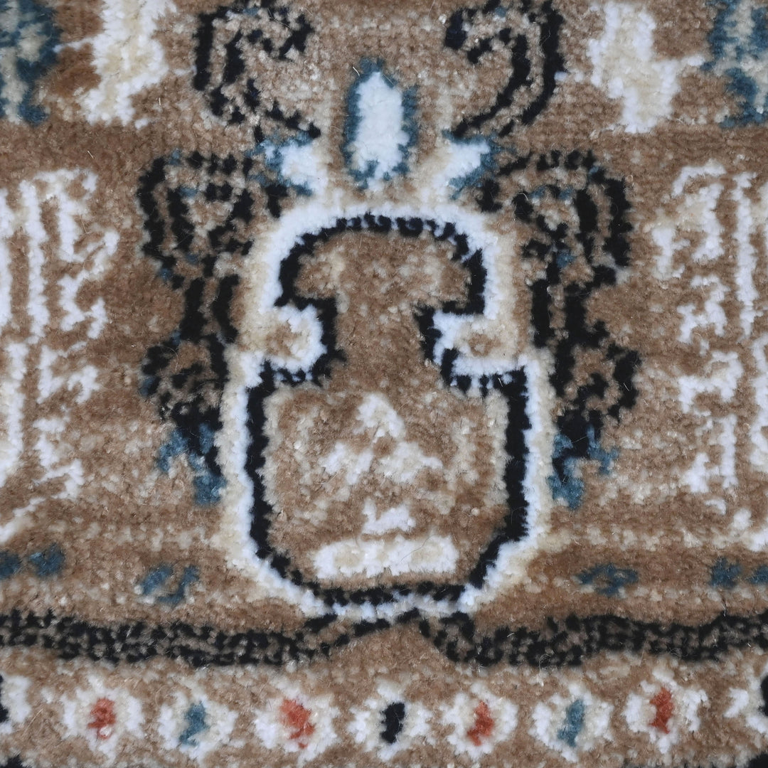 Cream & Grey Persian Round Rug 5x5 Ft