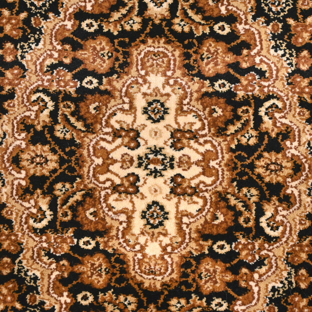 Brown Floral Turkish Rug 4X6 Ft