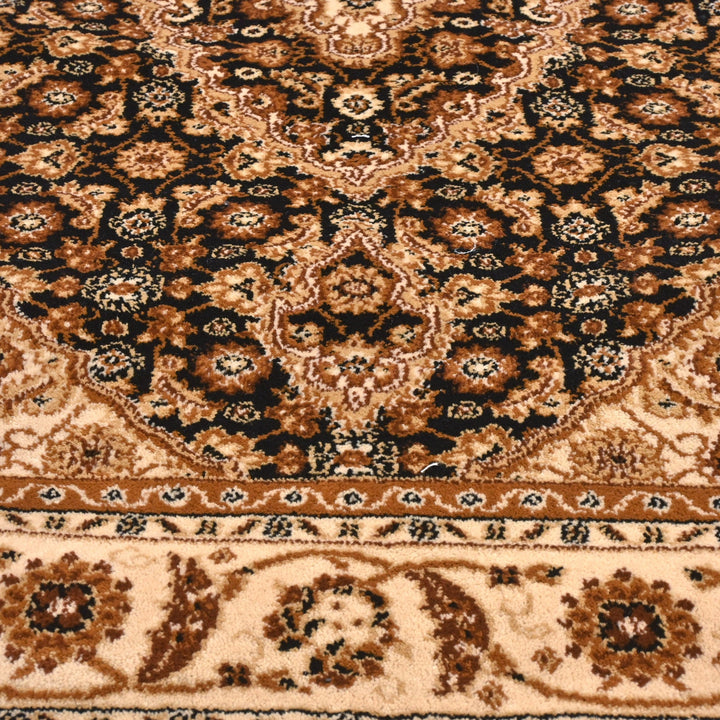 Brown Floral Turkish Rug 4X6 Ft