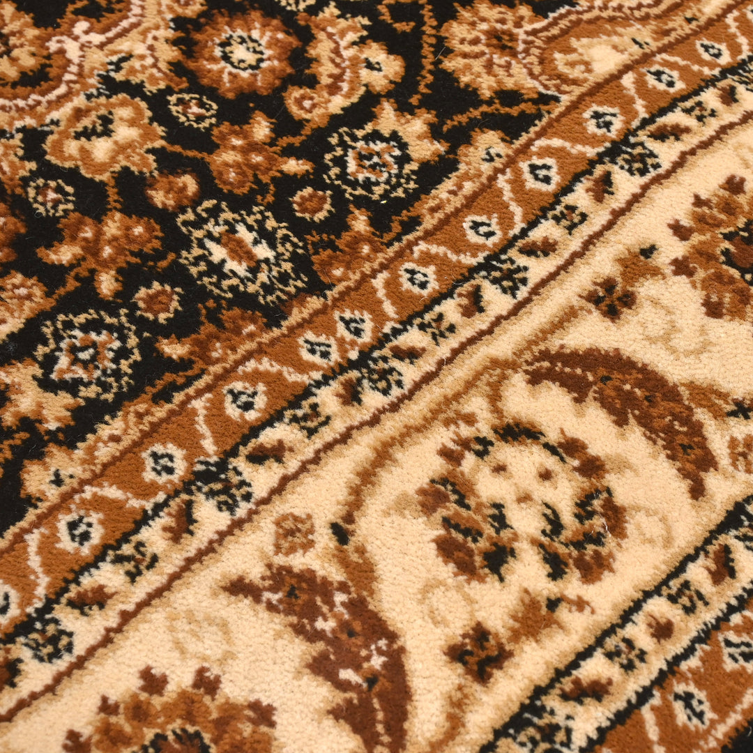 Brown Floral Turkish Rug 4X6 Ft