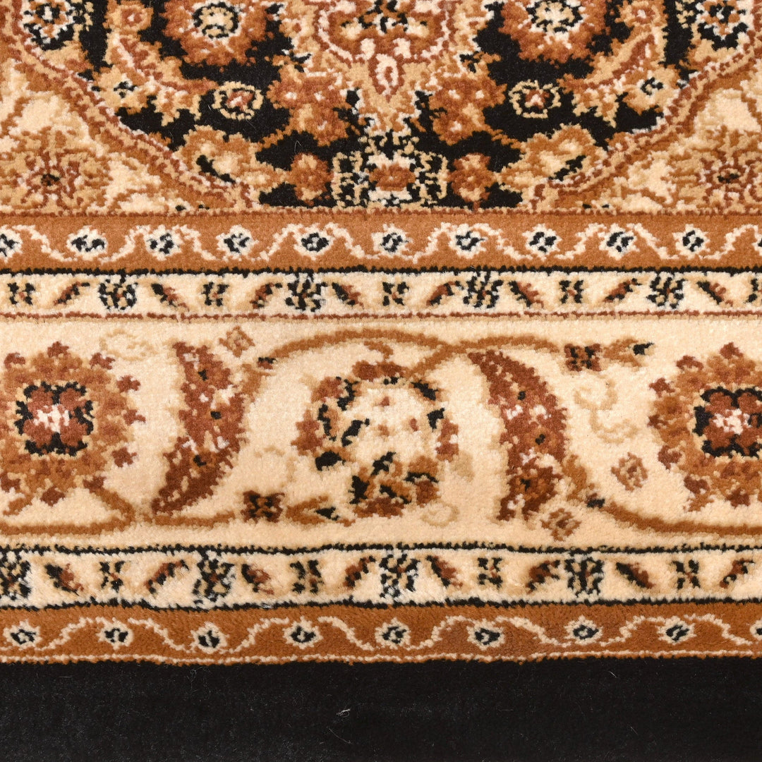 Brown Floral Turkish Rug 4X6 Ft