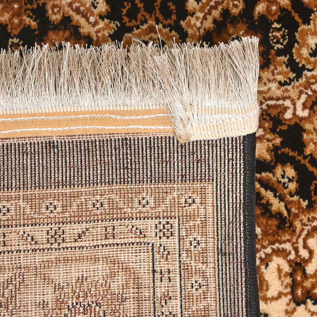 Brown Floral Turkish Rug 4X6 Ft