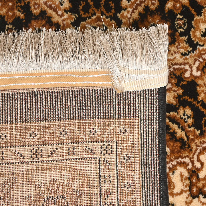 Brown Floral Turkish Rug 4X6 Ft