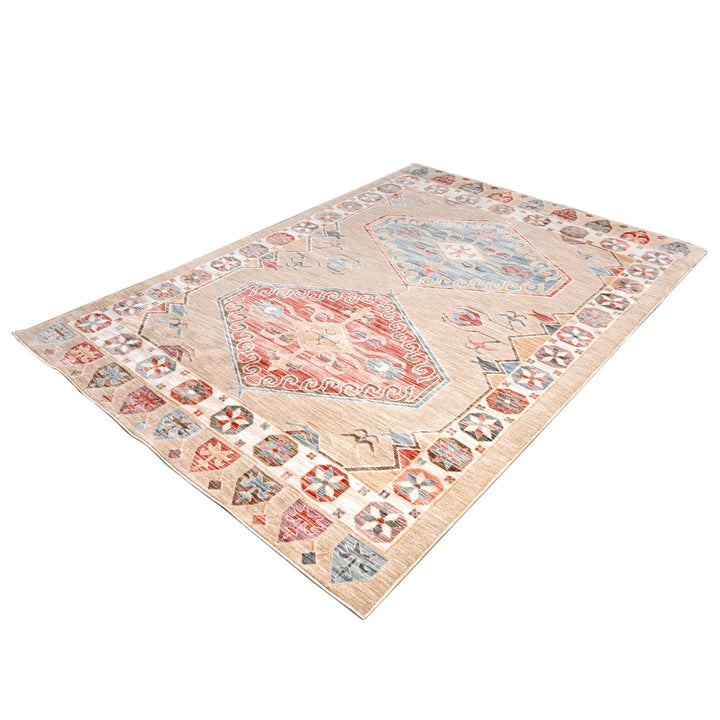 Beige Traditional Turkish Rug 5x8 Ft