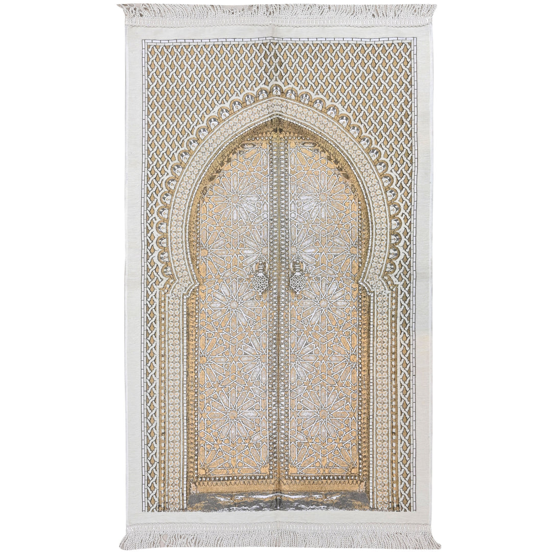 Cream Moroccan Turkish Prayer Rug 2.5x4 FT