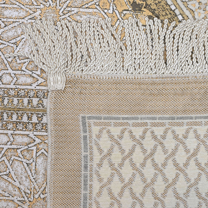 Cream Moroccan Turkish Prayer Rug 2.5x4 FT