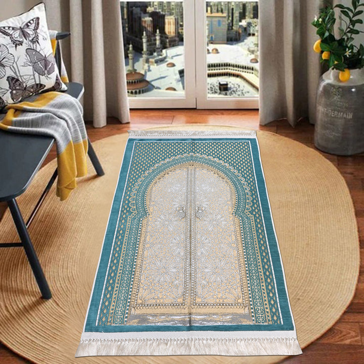 Turquoise Moroccan Turkish Prayer Rug 2.5x4 FT