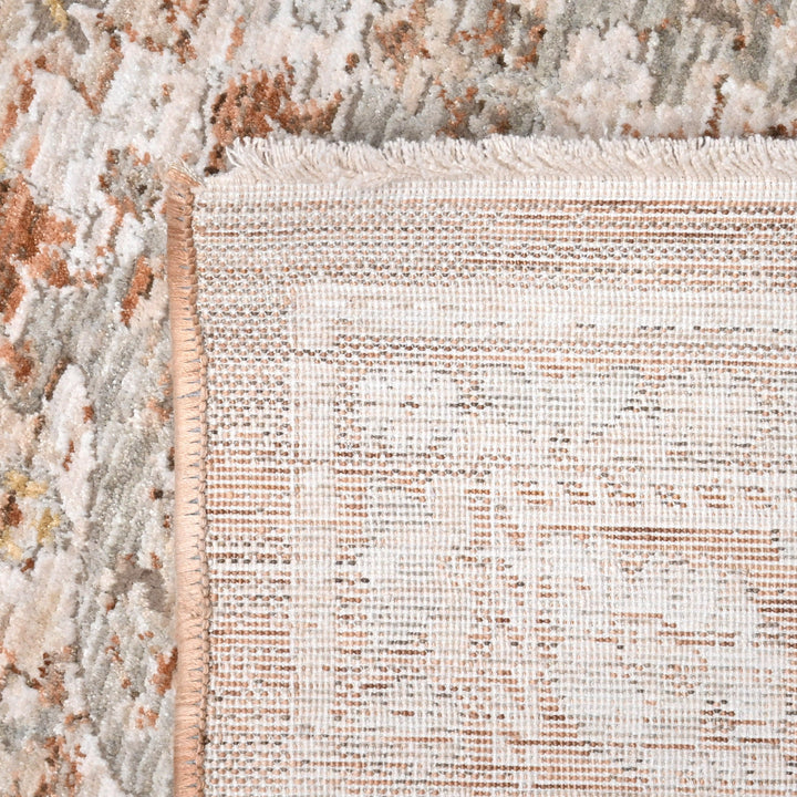 Beige Floral Turkish Rug 5x8 Ft