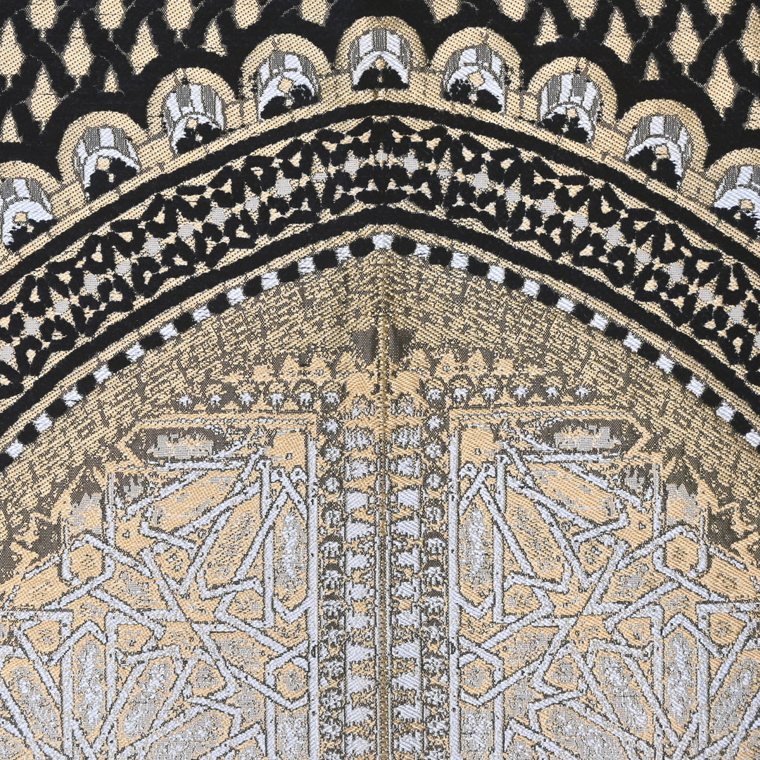 Black Lattice Turkish Prayer Rug 2.5x4 FT