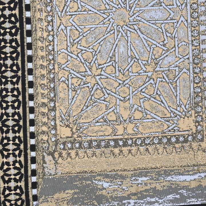 Black Lattice Turkish Prayer Rug 2.5x4 FT