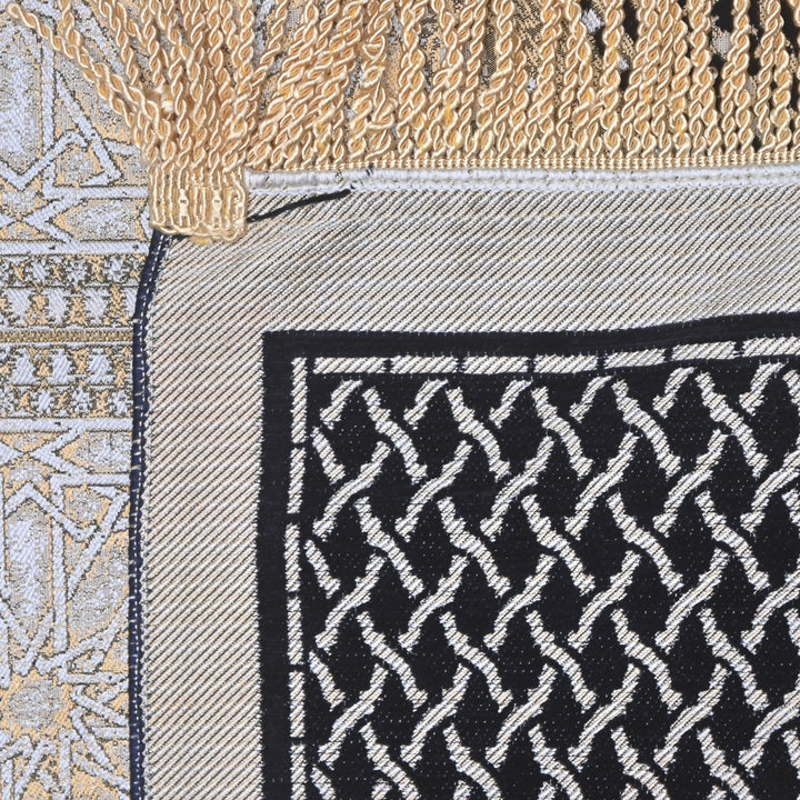 Black Lattice Turkish Prayer Rug 2.5x4 FT