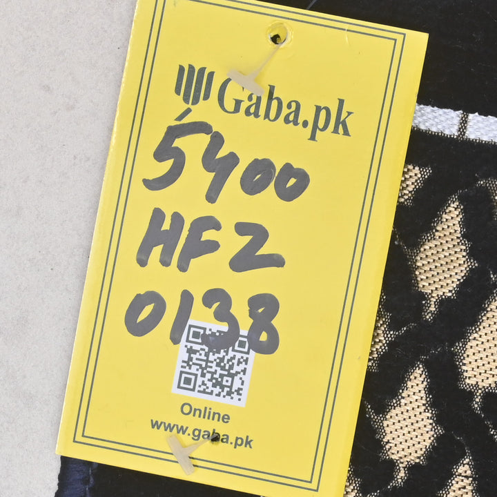 Black Lattice Turkish Prayer Rug 2.5x4 FT