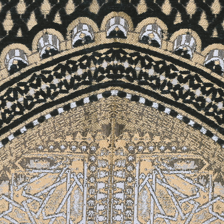 Black Teardrop Turkish Prayer Rug 2.5x4 FT