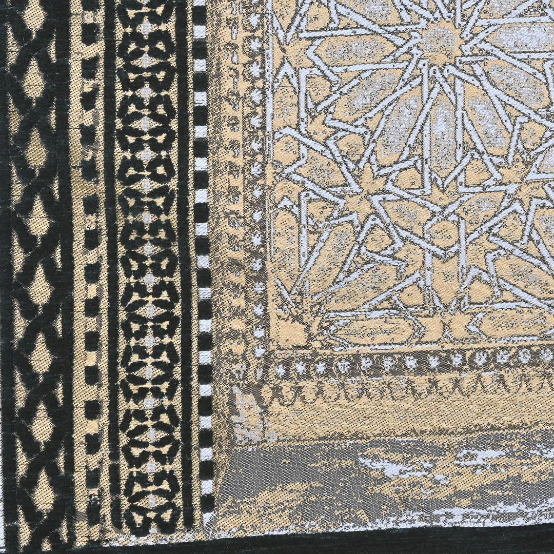 Black Teardrop Turkish Prayer Rug 2.5x4 FT