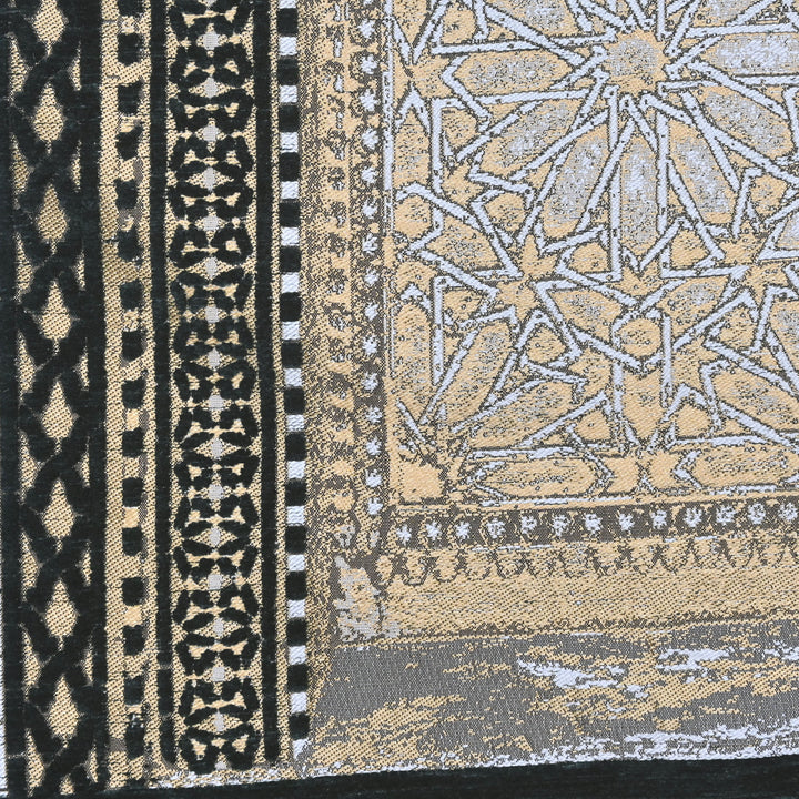 Black Teardrop Turkish Prayer Rug 2.5x4 FT