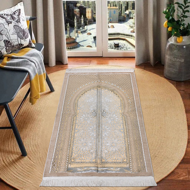 Taupe Moroccan Turkish Prayer Rug 2.5x4 FT