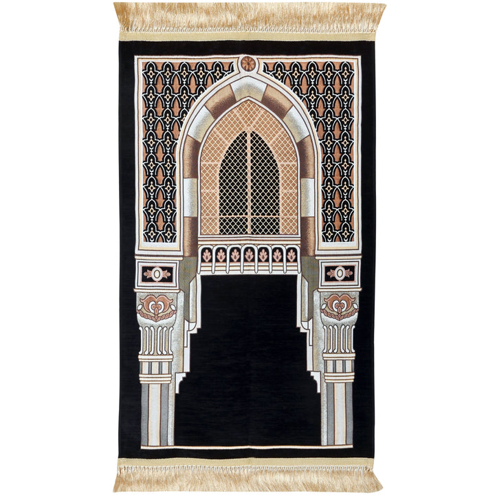 Black Medina Turkish Prayer Rug 2.5x4 FT