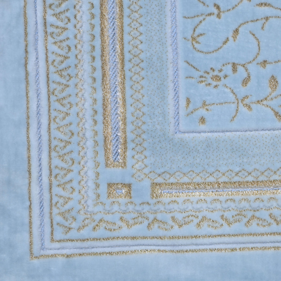 Sky Blue Turkish Prayer Rug 2.5x4 FT