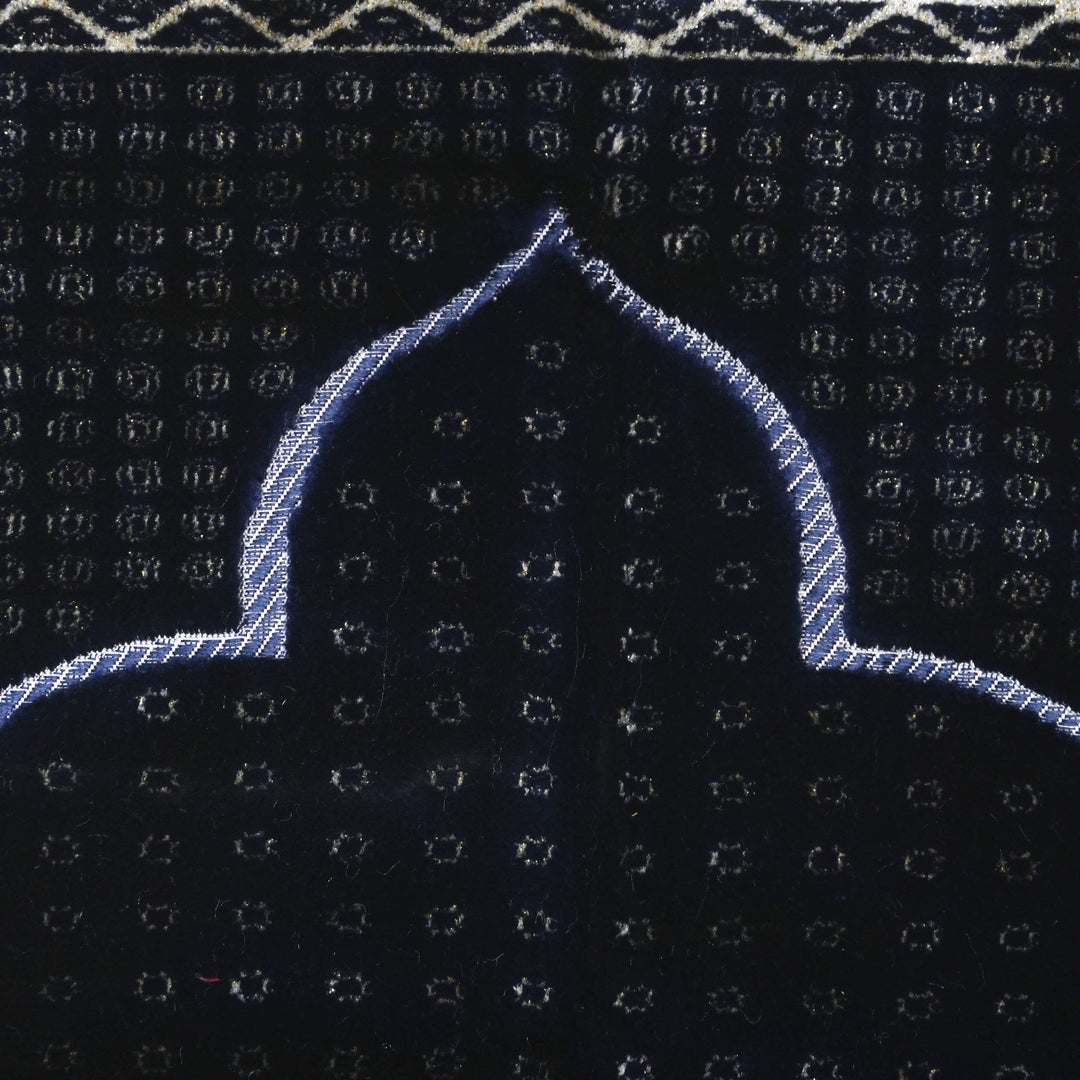 Navy Blue Turkish Prayer Rug 2.5x4 FT