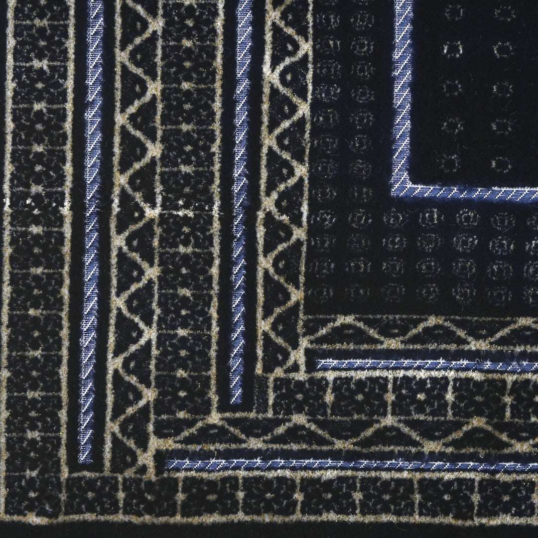 Navy Blue Turkish Prayer Rug 2.5x4 FT