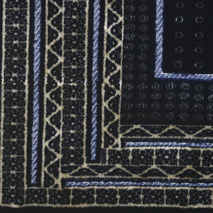 Navy Blue Turkish Prayer Rug 2.5x4 FT