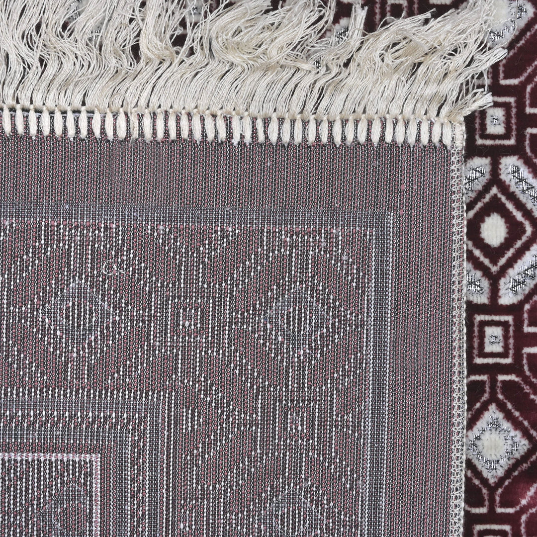 Burgundy Maroon Turkish Prayer Rug 2.5x4 FT